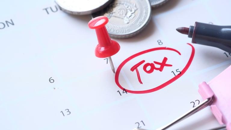 Calendar marking the 31 July second payment on account deadline